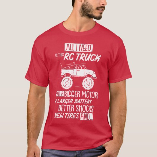 Grappige RC Racing RCruck Radio Controlled RC Auto T-shirt (Voorkant)