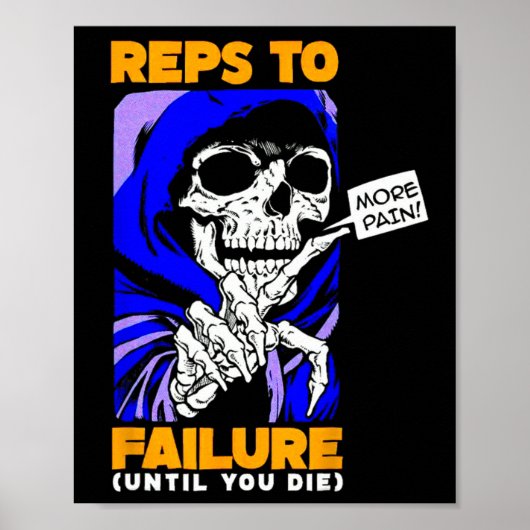Grappige reacties op falen gewichtheffen bodybuild poster (Voorkant)