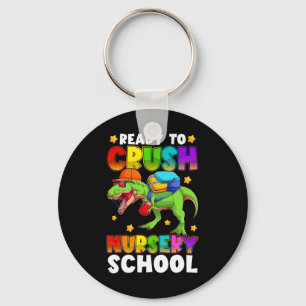 Grappige Ready To Crush-kleuterschool T Rex eerste Sleutelhanger