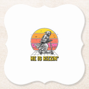 Grappige Reaper Scooter Vintage Sunset Shirt Ontwe Kartonnen Onderzetters