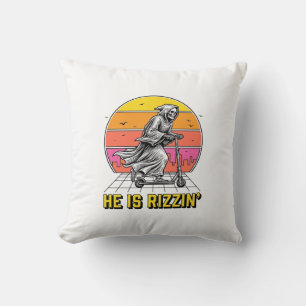 Grappige Reaper Scooter Vintage Sunset Shirt Ontwe Kussen
