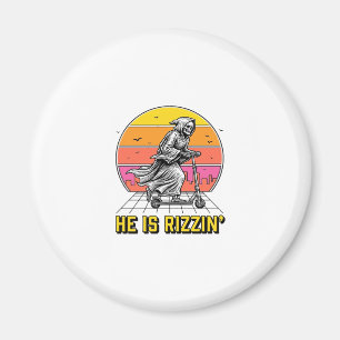 Grappige Reaper Scooter Vintage Sunset Shirt Ontwe Magneet