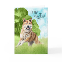 Grappige reBARKable Akita Hond Gefeliciteerd