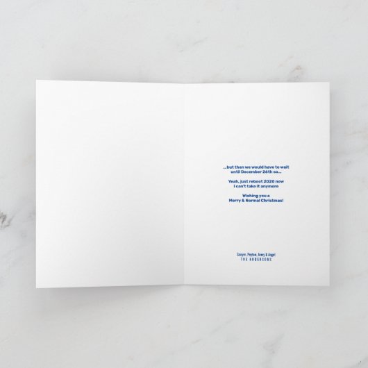Grappige Reboot 2020 Computer Geek Virus Kerstmis Feestdagen Kaart (Binnen)