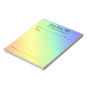 Grappige recept regenboog notitieblok - 14 x 15 cm (Linkerzijde)