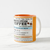 Grappige recept RX koffie aanpasbare mok (Voorkant rechts)