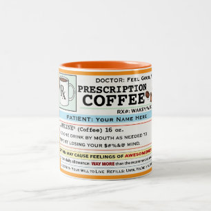 Grappige recept RX koffie aanpasbare mok