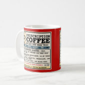 Grappige recepten RX koffie aanpasbare mok (Voorkant links)
