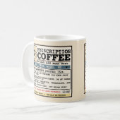 Grappige recepten RX koffie aanpasbare mok (Voorkant links)