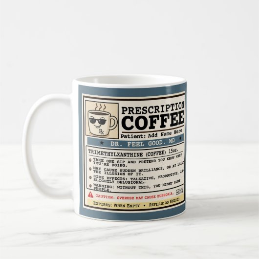 Grappige recepten RX koffie aanpasbare mok (Links)