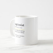 Grappige Receptioniste Definitie Cadeau Koffiemok (Voorkant links)