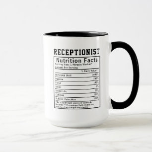 Grappige Receptioniste Voedingsfeiten Personeelsli Mok