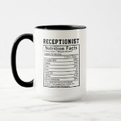 Grappige Receptioniste Voedingsfeiten Personeelsli Mok (Links)