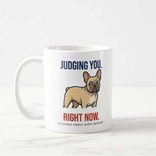 Grappige Rechtbank Franse Bulldog Quote Koffiemok