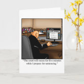 Grappige rechtszaal Humor Blank Wenskaart Kaart (Gele Bloem)