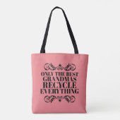 Grappige recycling oma tote bag (Achterkant)