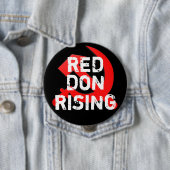 Grappige "Red Don Rising" met Russische sikkel Ronde Button 4,0 Cm (In situ)
