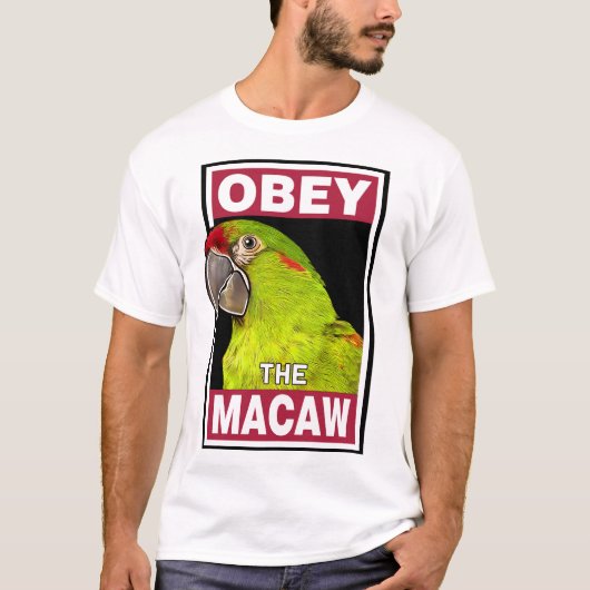 Grappige Red Fronted Macaw Parrot - Vogelkunst T-shirt (Voorkant)