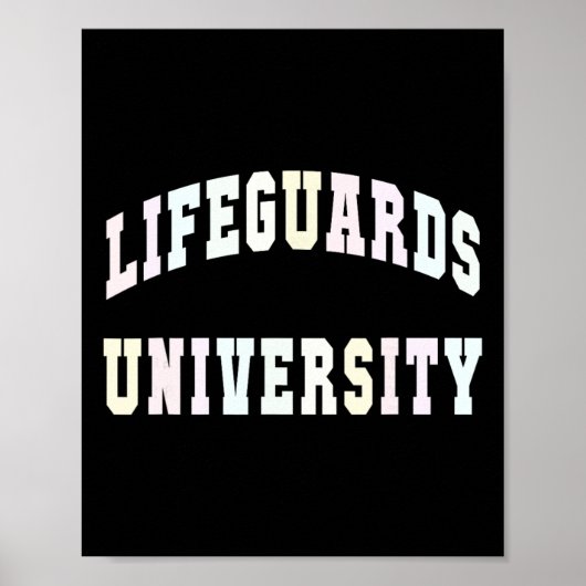 Grappige reddingsbrigade Universiteit strandtrip z Poster (Voorkant)
