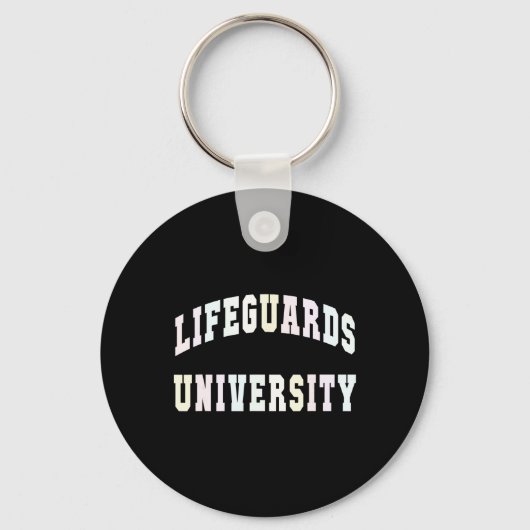 Grappige reddingsbrigade Universiteit strandtrip z Sleutelhanger (Voorkant)