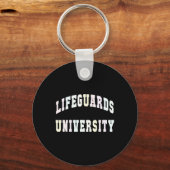 Grappige reddingsbrigade Universiteit strandtrip z Sleutelhanger (Voorkant)