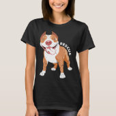 Grappige reddingshond pitbull mam kostuum adoptie  t-shirt (Voorkant)