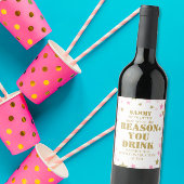 Grappige reden drink Boss Appreciation Gift Wijn Etiket