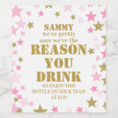 Grappige reden drink Boss Appreciation Gift Wijn Etiket (Enkel label)