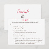 Grappige Redenen Huwelijk Uitnodigingskaart RSVP (Voorkant / Achterkant)