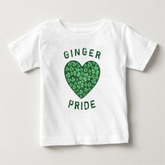 Grappige Redhead Ginger Power Shamrock Groene Hart (Voorkant)