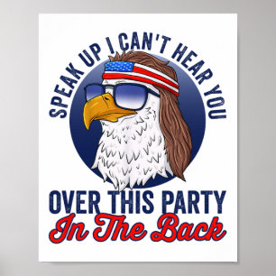 Grappige Redneck 4 juli Amerikaanse Vlag Usa Adela Poster