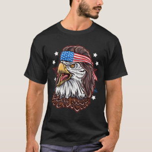 Grappige Redneck 80s Patriotic Proud Mullet Amerik T-shirt