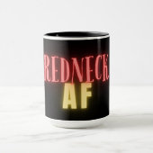 Grappige Redneck AF Neon Persoonlijk Mok (Midden)