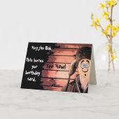 Grappige Redneck Cartoon verjaardag Kaart (Gele Bloem)