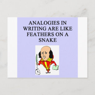 grappige regels voor schrijvers briefkaart