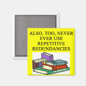 grappige regels voor schrijvers magneet (Voorkant / Achterkant)