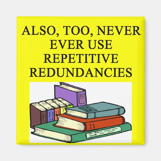 grappige regels voor schrijvers magneet (Voorkant)