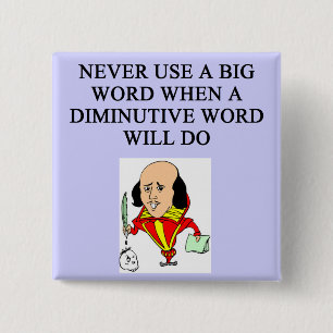 grappige regels voor schrijvers vierkante button 5,1 cm