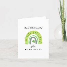 Grappige regenboog die je op St Patrick's Day rock Feestdagen Kaart