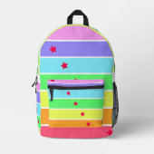 Grappige Regenboog en Ster Print Knip Naai Tas (Voorkant)