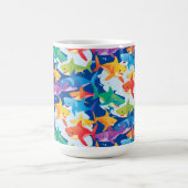 Grappige regenboog haai verjaardag ballon party Fa Koffiemok (Center)