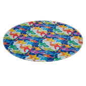 Grappige regenboog haai verjaardag ballon party Fa Snijplank (Hoek)