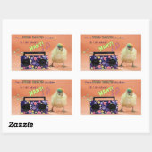 Grappige regenboog kip Stickers (Vel)