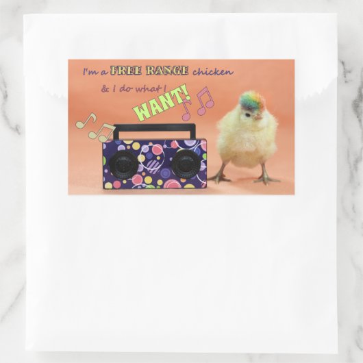 Grappige regenboog kip Stickers (Tas)