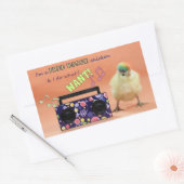 Grappige regenboog kip Stickers (Envelop)