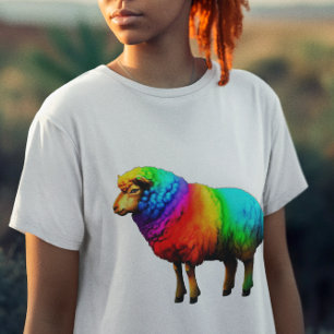 Grappige Regenboog Schaap T-shirt