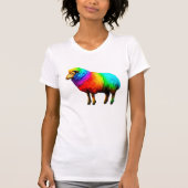 Grappige Regenboog Schapen T-shirt (Voorkant)