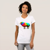 Grappige Regenboog Schapen T-shirt (Voorkant volledig)