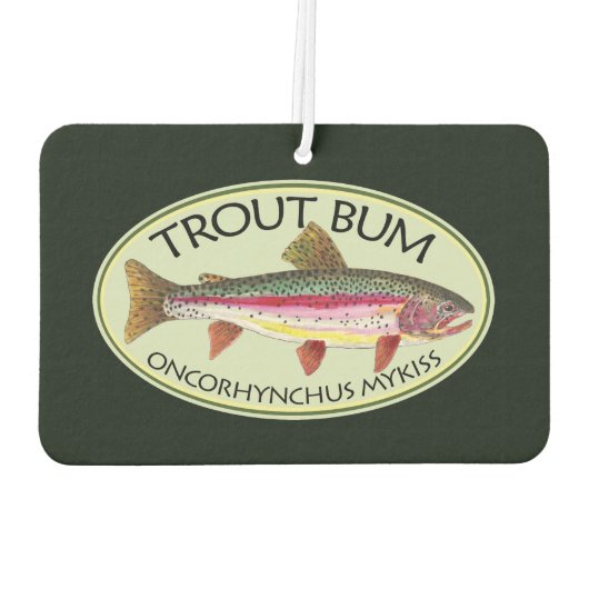 Grappige regenboogforel luchtverfrisser (Achterkant)