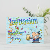 Grappige Regenboogtekst Bachelorfeest Kaart (Staand voorkant)